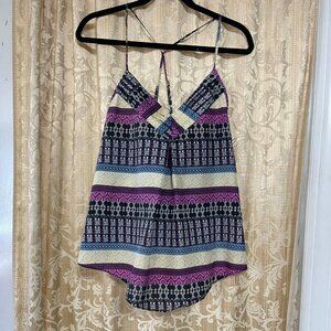 Vtg Y2K Canyon River Blues Silk Cami Babydoll Top Fairy